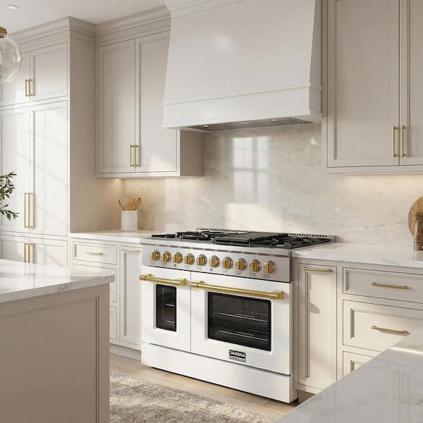 JANSKA Professional 48 in. Freestanding Dual Fuel Range, 8-Burners