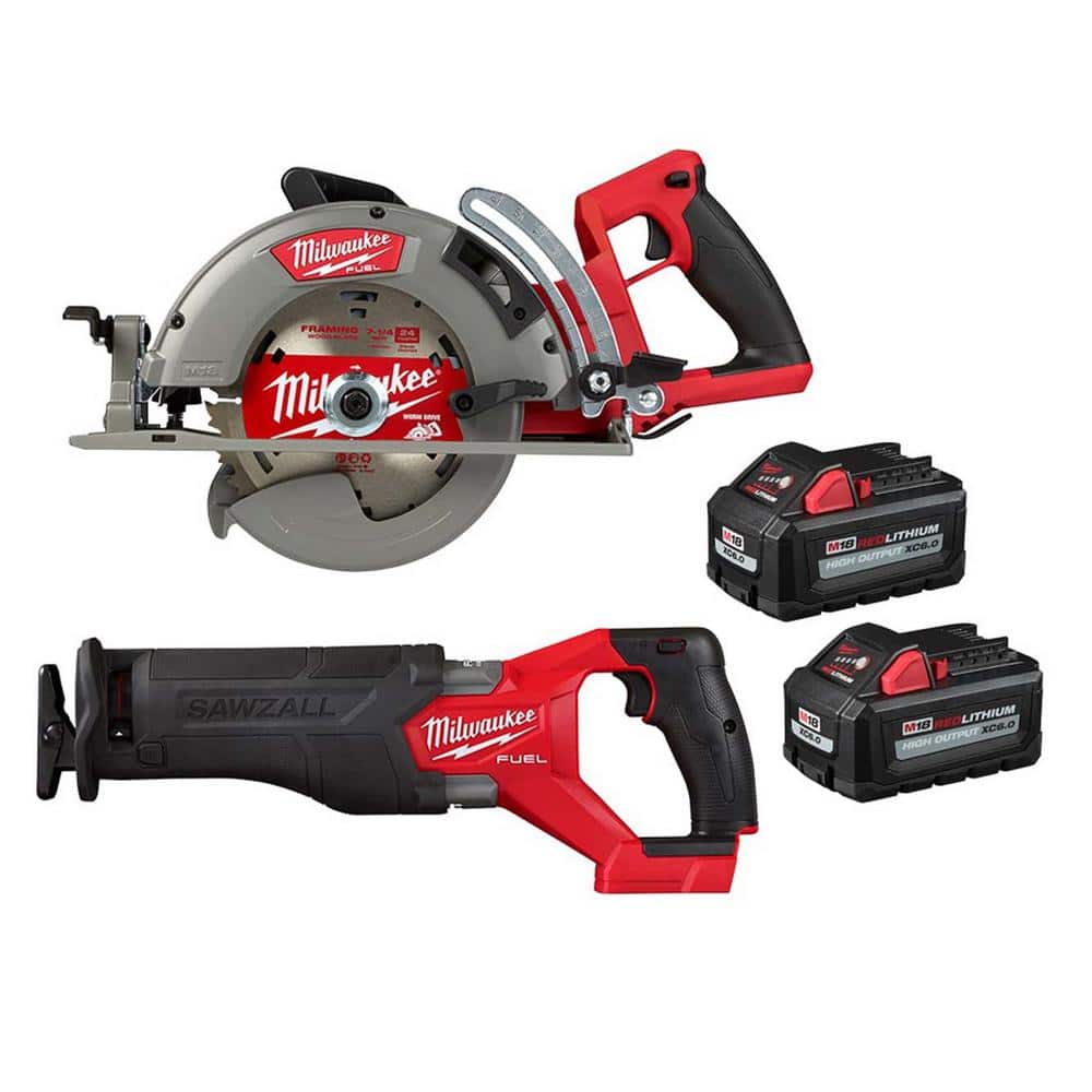 Have a question about Milwaukee M18 FUEL 18-Volt Lithium-Ion Cordless 7-1/4  in. Rear Handle Circ Saw w/SAWZALL, Two Ah High Output Batteries (2-Tool)?  Pg The Home Depot