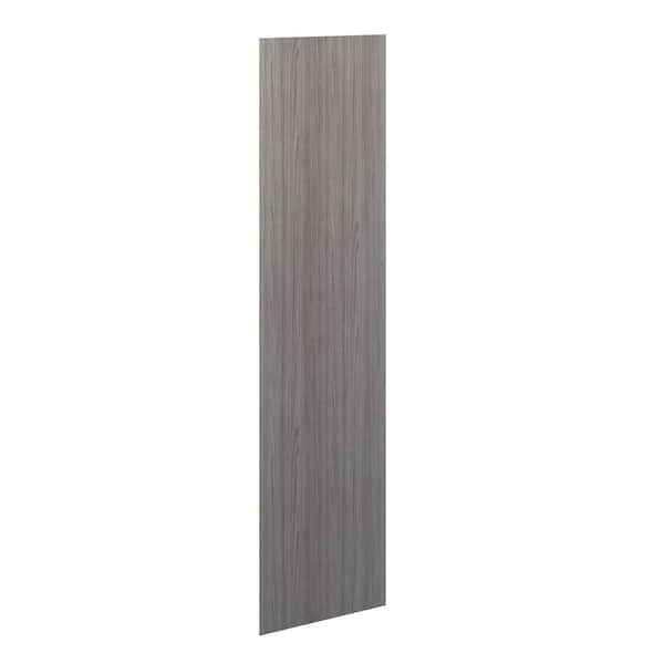 Saratoga Slab 24.875 in. W x 96 in. H x 0.75 in. D in Greywood End Panel in Assembled Pantry