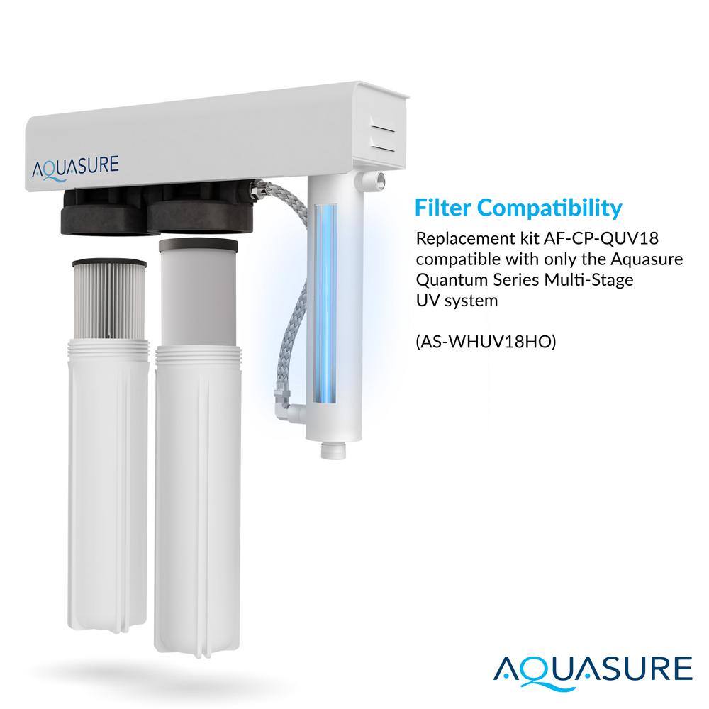 Aquasure Quantum Series Multi-Stage UV Water Filter Replacement Kit