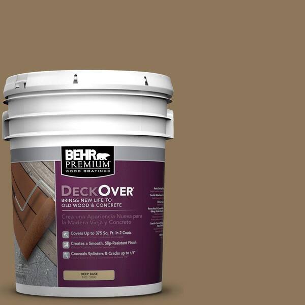 BEHR Premium DeckOver 5 gal. #SC-153 Taupe Solid Color Exterior Wood and Concrete Coating