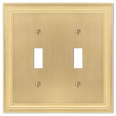 Hampton Bay Woodmore 2 Gang Toggle Wood Wall Plate - White-200TTWHB ...