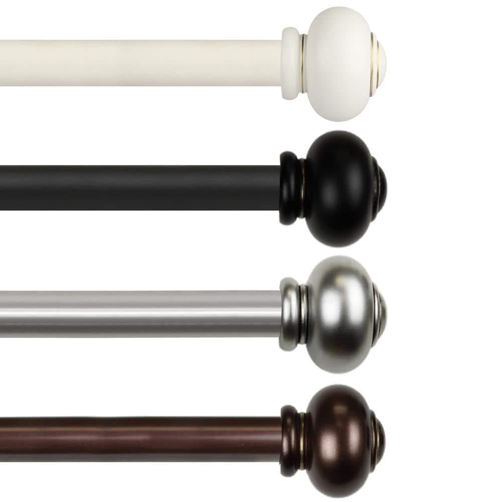 Dani 1 in. Curtain Rod 160-240 in. - White -  EMOH, H100-34-1601