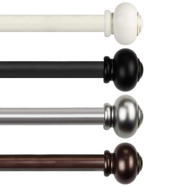 EMOH Dani 1 in. Curtain Rod 120-170 in. - White