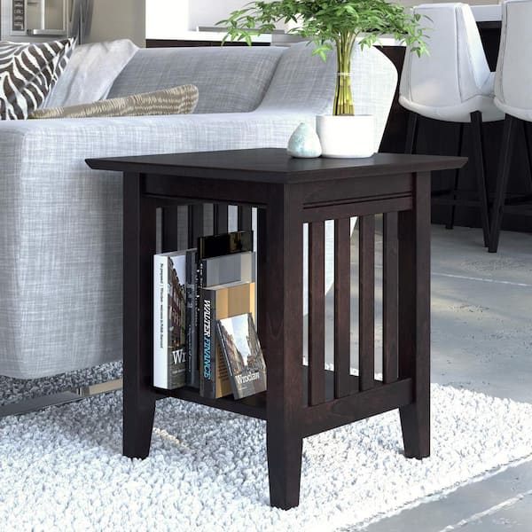 Atlantic Furniture Mission End Table in Espresso