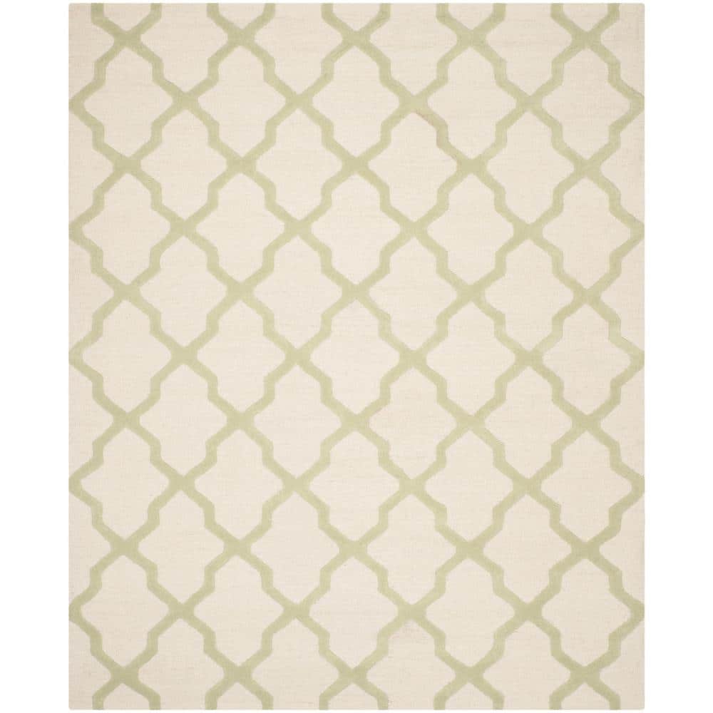 Cambridge Ivory/Light Green 8 ft. x 10 ft. Geometric Trellis Area Rug price history on PriceWatchPro
