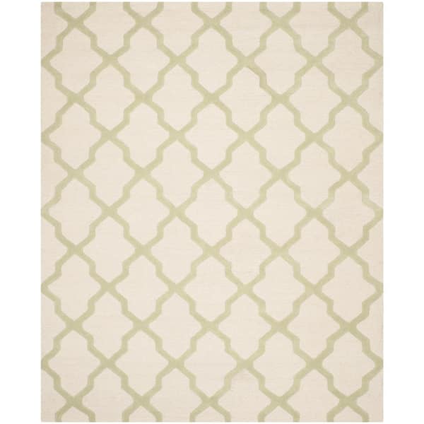 SAFAVIEH Cambridge Ivory/Light Green 8 ft. x 10 ft. Geometric Trellis ...