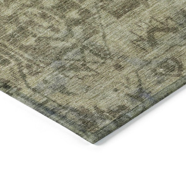 Chantille Machine Washable Indoor/Outdoor Abstract ACN1228 Olive 8 ft. x 10 ft. Area Rug