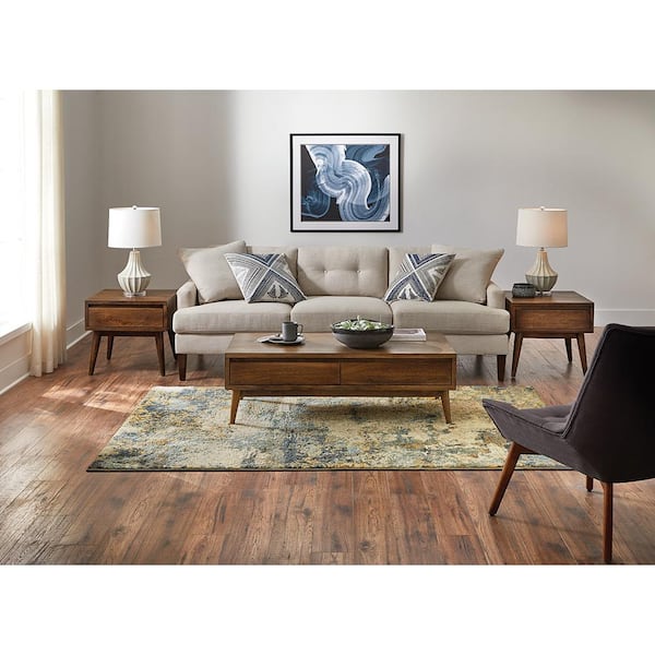 Rectangular Area Rug for Decor, Water Resistant Rug for Living Room,  Bedroom, Kitchen, Distressed Vintage Terracotta, 5'2x7'6|Rug Collective