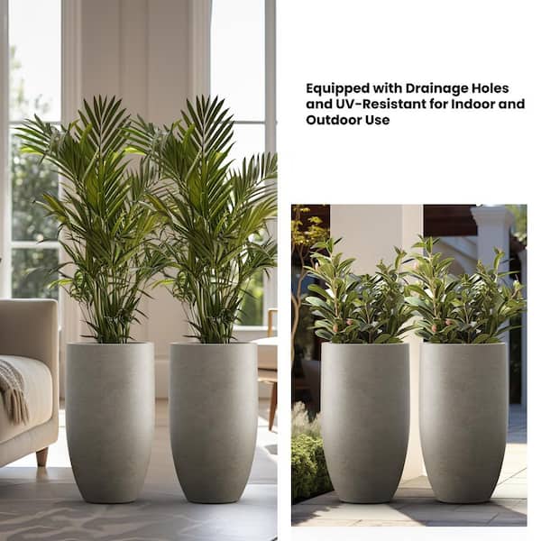 Sapcrete Lightweight 13.5 in. Dia Tall Large Light Gray Sapcrete Lightweight 13.5 in. Dia Tall Large Light Gray