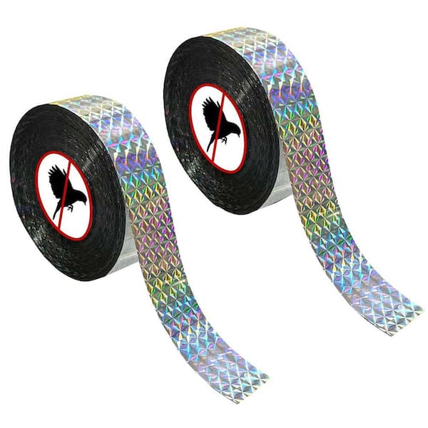 .N/A 2-Pack 300 ft. Reflective Bird Scare Tape for Outdoor, Garden, Patio, and Orchard