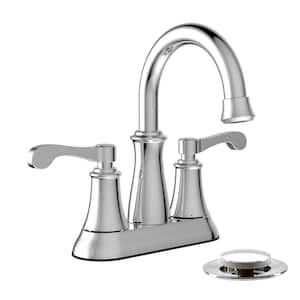 Belanger 4 in. Centerset 2-Handle Bathroom Faucet with Mechanical Pop-Up in Polished Chrome