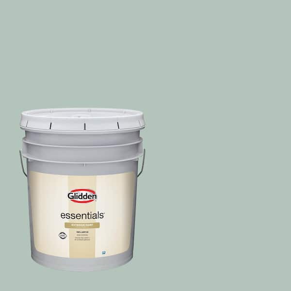 Glidden Essentials 5 gal. PPG1135-4 Aquamarine Dream Semi-Gloss Exterior Paint