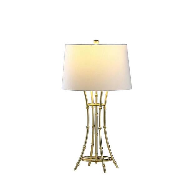 Gold bamboo table store lamp