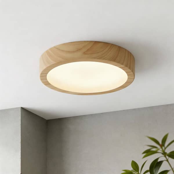 Artika Dryad 10 in. 1 Light 5CCT Wood Finish Selectable LED