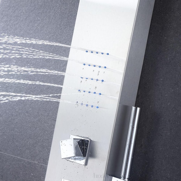 https://images.thdstatic.com/productImages/3d9449eb-c94d-48e0-9e56-9d69acb54c5c/svn/stainless-steel-luxier-shower-towers-sp20-cec-76_600.jpg