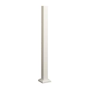 Al13 Home Rail 45.5 in. H x 3 in. W Aluminum Matte White Blank Post with Base Cover