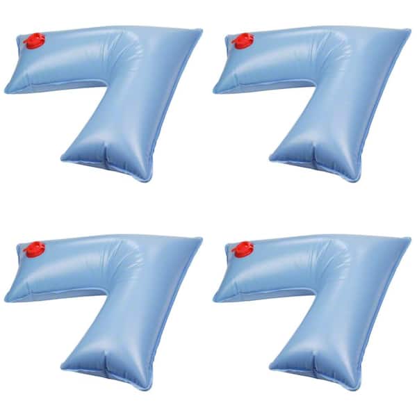 Swimline 2 ft. x 2 ft. Rectangular Blue Corner Water Tube Winterizing In Ground Pool Cover Weight (4-Pack)