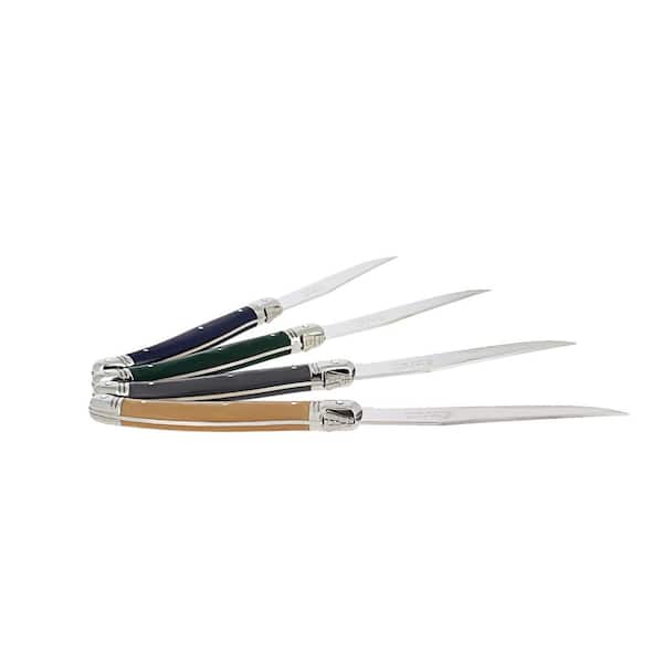 French Home Laguiole 4.5 in. Stainless Steel Full Tang Serrated 8-Piece Steak  Knife Set, Rainbow Colors LG113 - The Home Depot