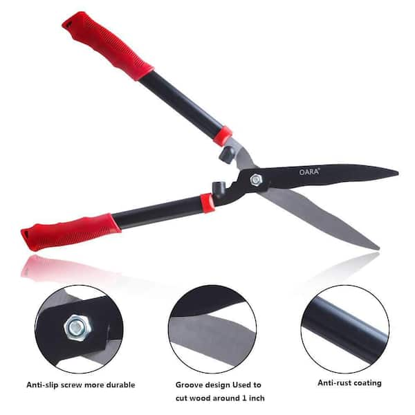 Dyiom 23.5 in. Hand Pruner Garden Hedge Shears with Comfort Grip ...