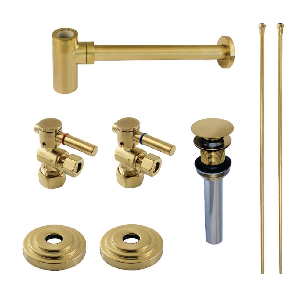 Trimscape Bathroom Plumbing Trim Kits with P-Trap and Drain (No Overflow) in Brushed Brass price history on PriceWatchPro