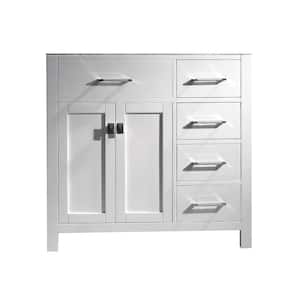 Caroline Parkway 36 in. W Bath Vanity Cabinet Only in White