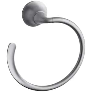 Forte Sculpted Towel Ring in Brushed Chrome