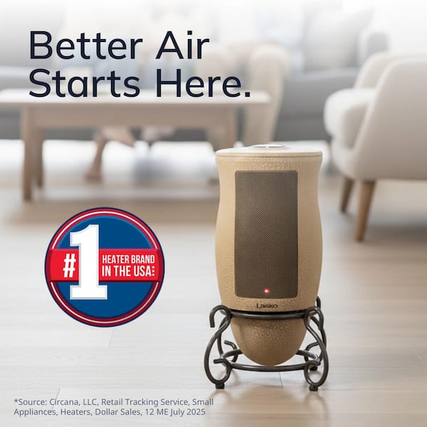 Designer Series 1500W 16 in. Beige Electric Tower Ceramic Space Heater with Timer, Thermostat, and Remote Control