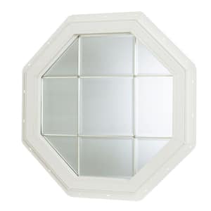 22.5 in. x 22.5 in. Fixed Octagon Geometric Vinyl Window - White