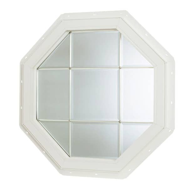 TAFCO WINDOWS 22.5 in. x 22.5 in. Fixed Octagon Geometric Vinyl Window - White