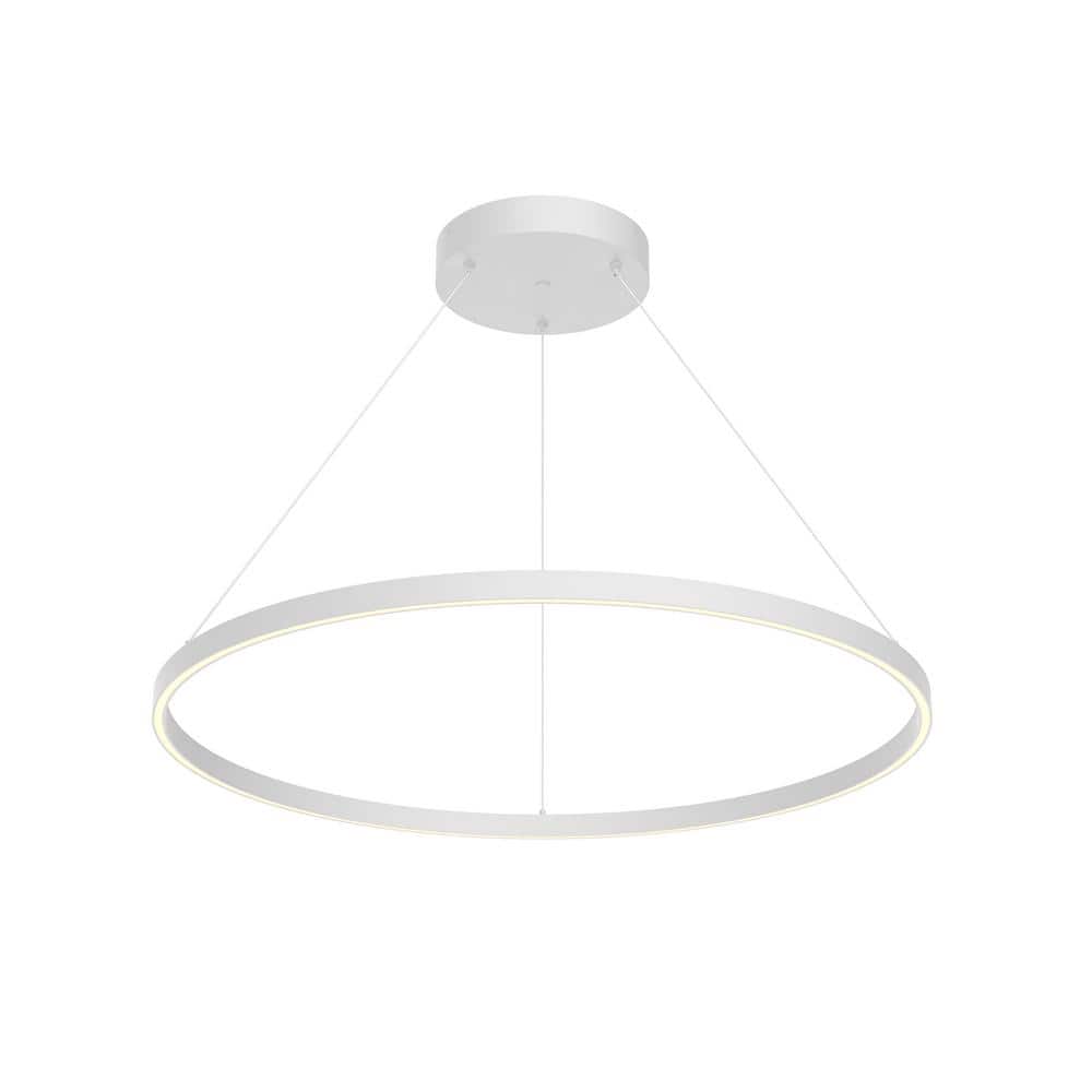 White Aluminum Dimmable LED Geometric Chandelier