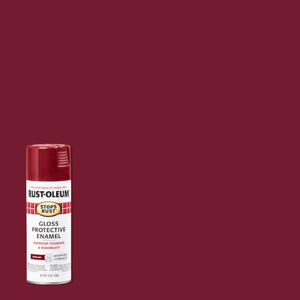 Rust-Oleum Stops Rust 12 oz. Protective Enamel Gloss Burgundy Spray Paint (6-Pack)