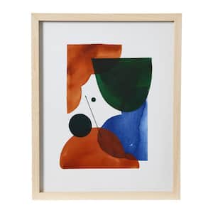 Geometric Print with Solid Wood Framed and Glass Cover Abstract Art Print 25 in. x 20 in.