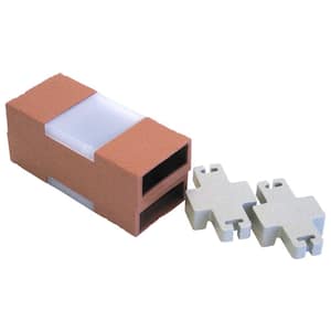Solar Lighted Bricks with Solar Cubes and 2 Connectors for Let's Edge It! Plastic Brick Edging (Set of 2)