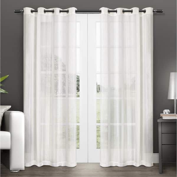 Grommet Top Sheer Curtain Panel Set, Grommet Style Shower Curtains