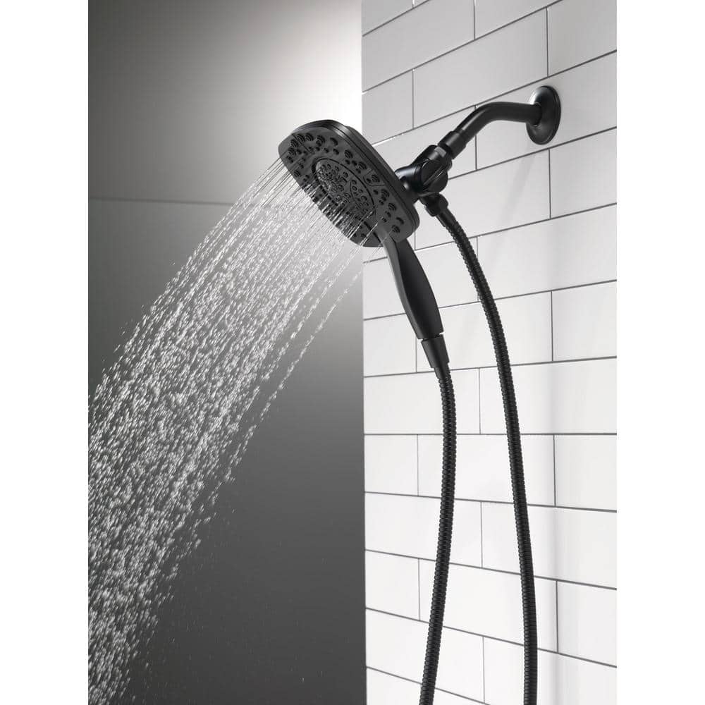 Matte Black Dual Shower Head with Handheld Spray