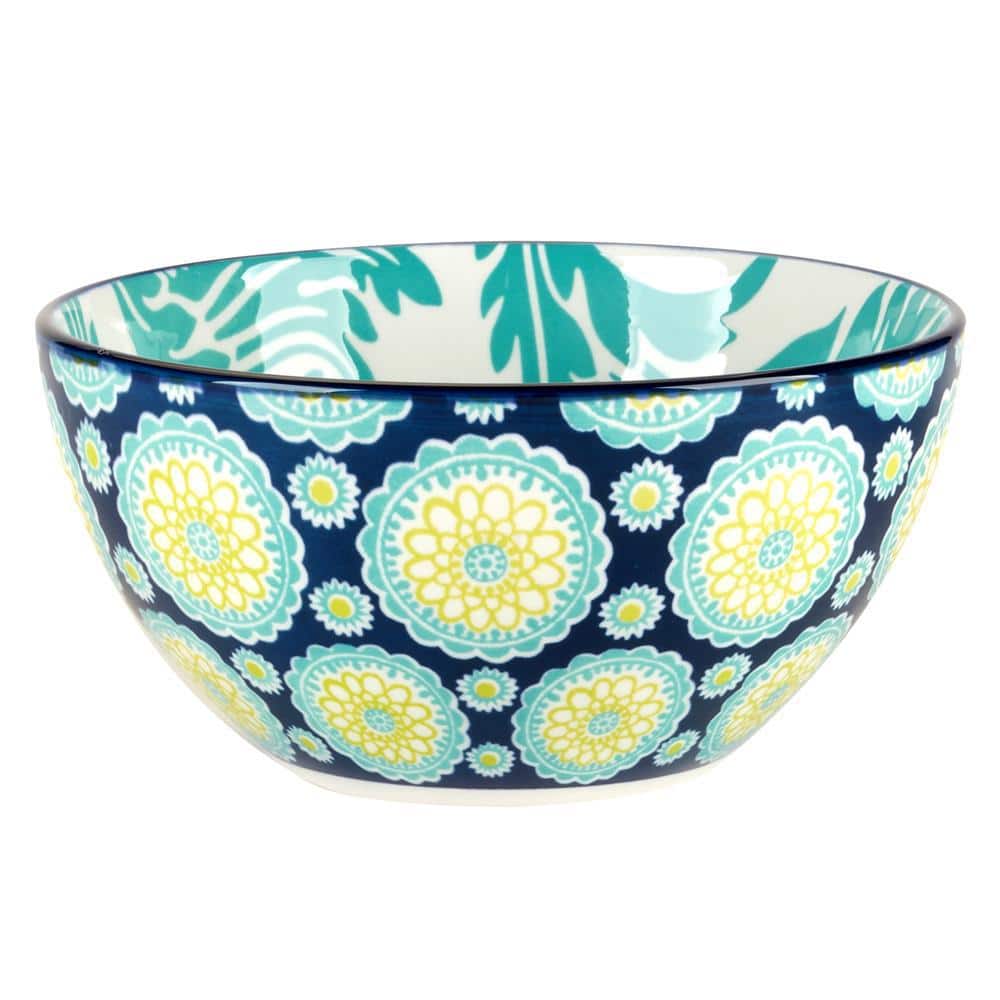 Multicolor Ceramic 30 oz Microwave Safe Dessert Bowls Set