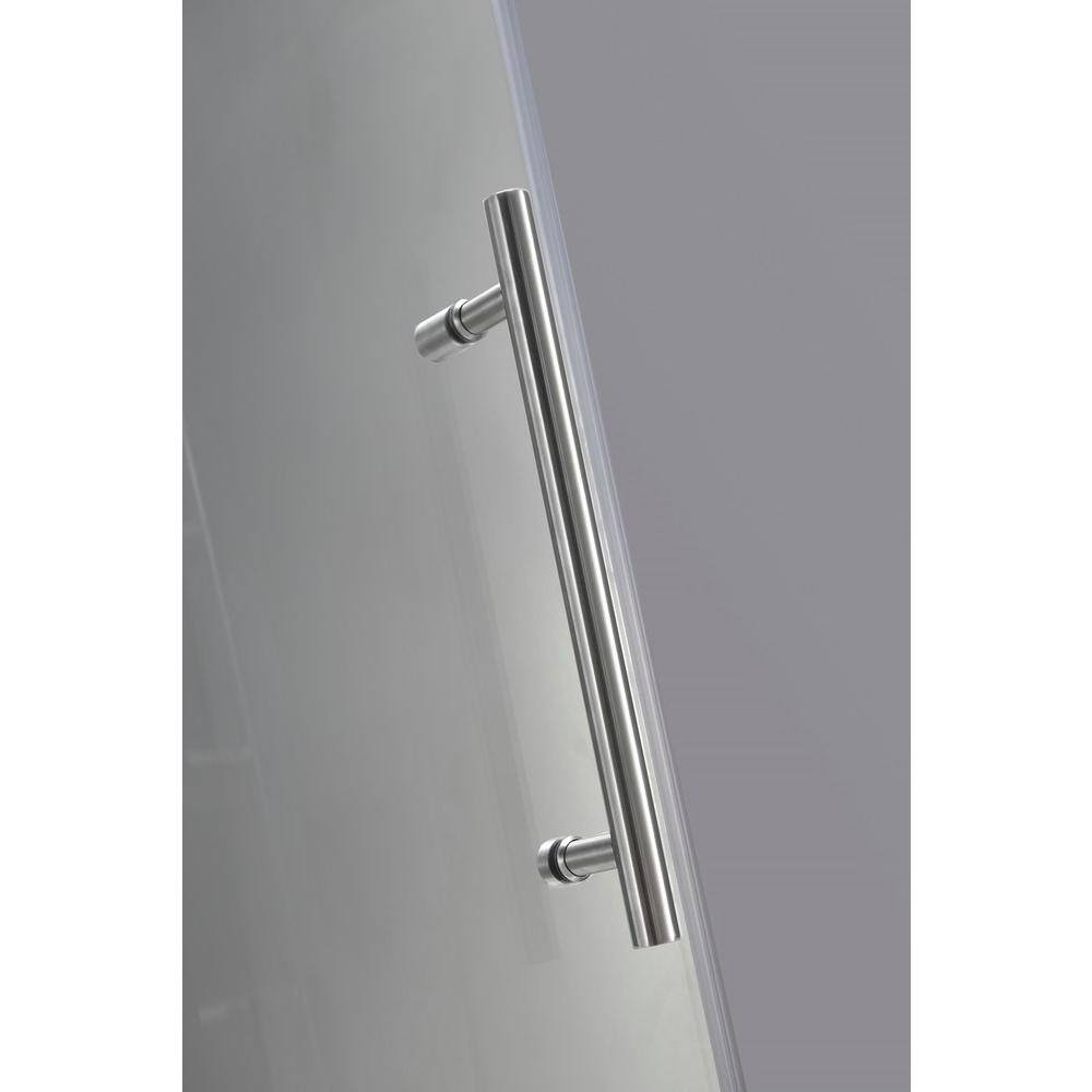 Avalux GS 39" x 72" Frameless Stainless Steel Shower Enclosure