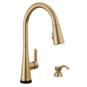 Greydon Touch2O with Touchless Technology Single-Handle Pull Down Sprayer Kitchen Faucet in Champagne Bronze