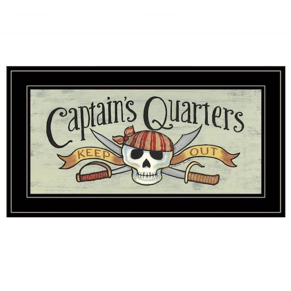 HomeRoots Captains Quarters by Unknown 1 Piece Framed Graphic Print  Typography Art Print 11 in. x 19 in. . 2000415827 - The Home Depot