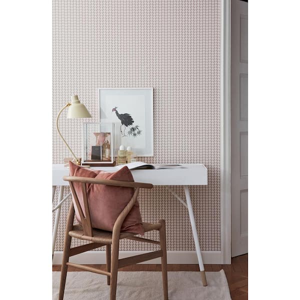 Arne Blush Geometric Paper Strippable Roll Wallpaper (Covers 57.8 sq. ft.)
