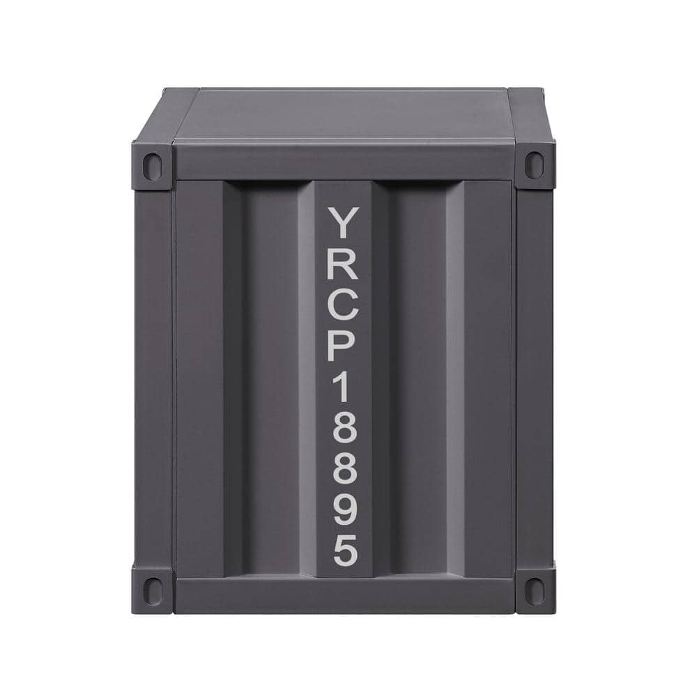 Cargo 20" Gunmetal Metal Frame Nightstand
