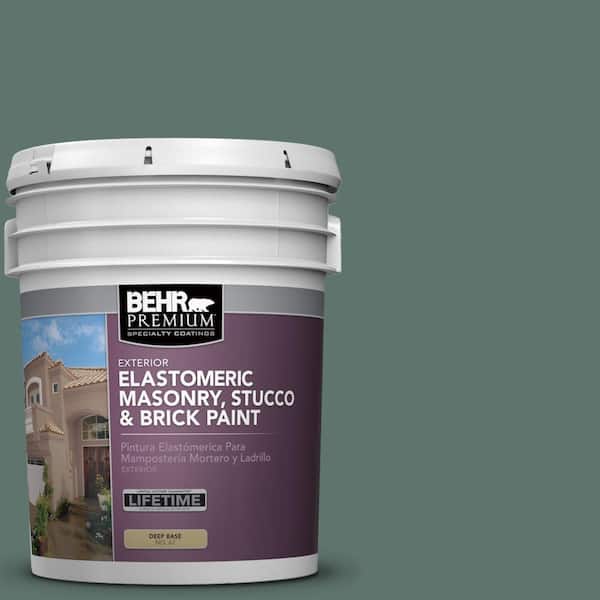 5 gal. #PPU12-17 Cameroon Green Elastomeric Masonry, Stucco and Brick Exterior Paint