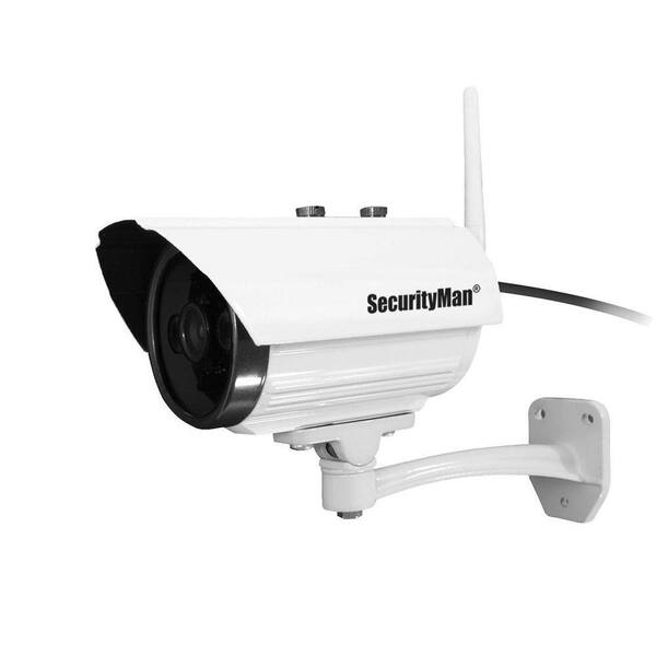 SecurityMan Wireless 720TVL Outdoor iSecurity CMOS Surveillance  Camera with 8GB SD Recorder Night Vision and Remote Viewing