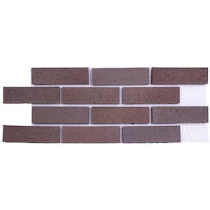 28 in. x 10.5 in. x 0.625 in. (6.99 sq. ft.) Brickwebb Manhattan Thin Brick Sheets Flats (Box of 4-Sheets)