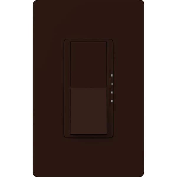 Diva 3-Speed Rocker Fan Control and Light Switch, Single-Pole, 1.5A Fan/1A LED, Brown (DVFSQ-LF-BR)