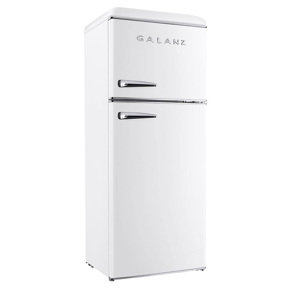Compact White Retro Smart Refrigerator for RV with Energy Star