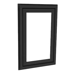 24 in. x 24 in. Elite Euro Black Exterior and White Interior Double-Pane Vinyl Tilt/Turn Window with Left Inward Swing