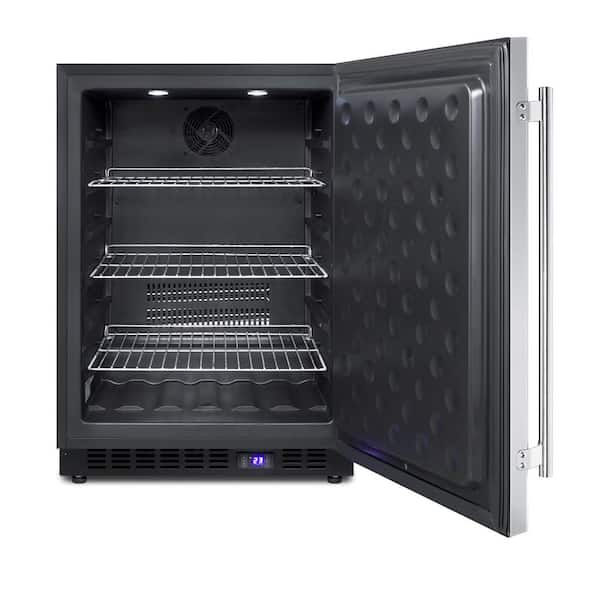 Summit 24-Inch 4.72 Cu. Ft. Outdoor Rated Compact Freezer - Custom Panel /  Black Cabinet - SPFF51OSIF : BBQGuys