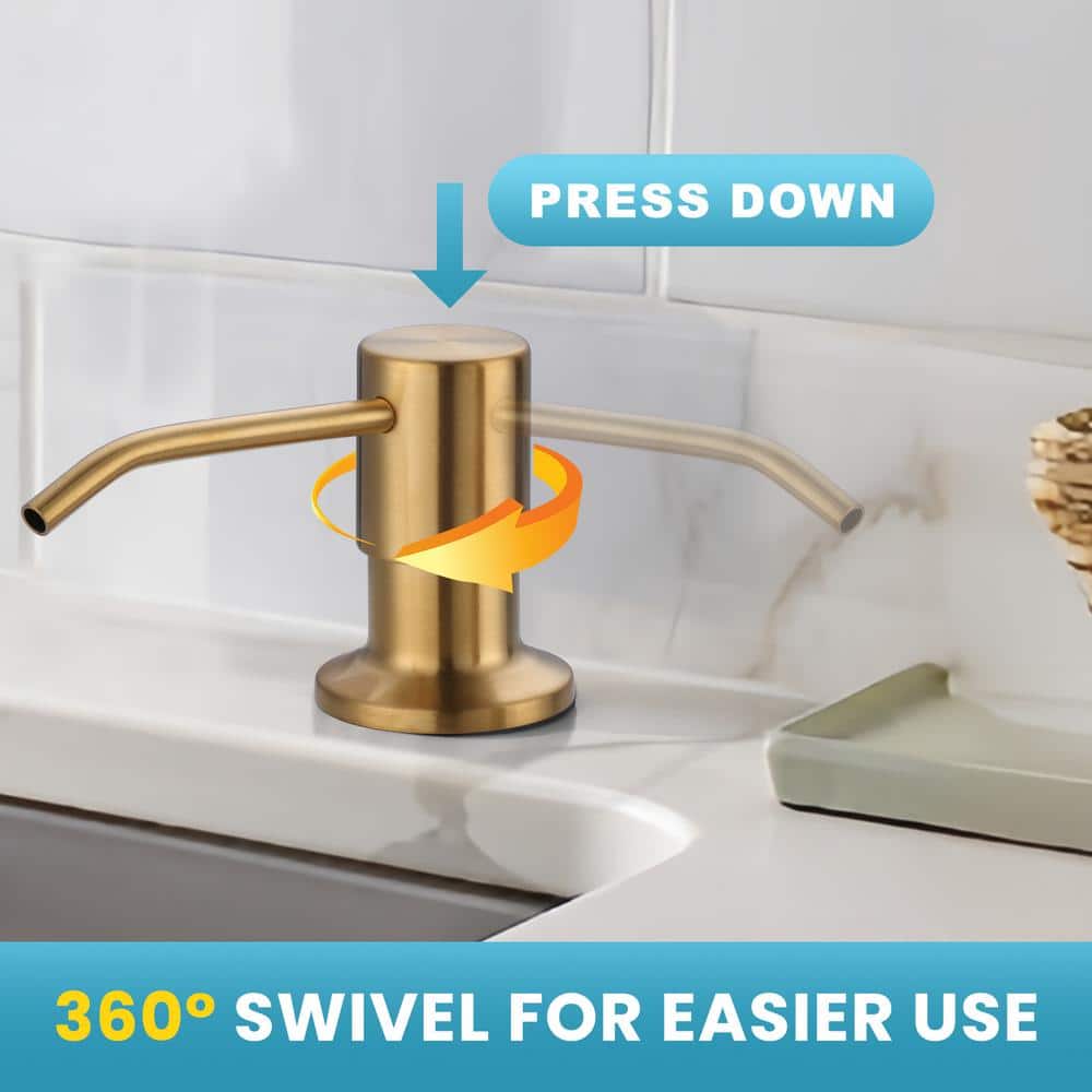 Gold Stainless Steel Single Handle Pull Down Kitchen Faucet